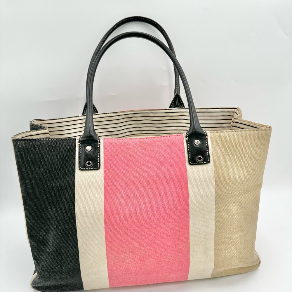 Kate Spade Color Block Canvas Tote Bag